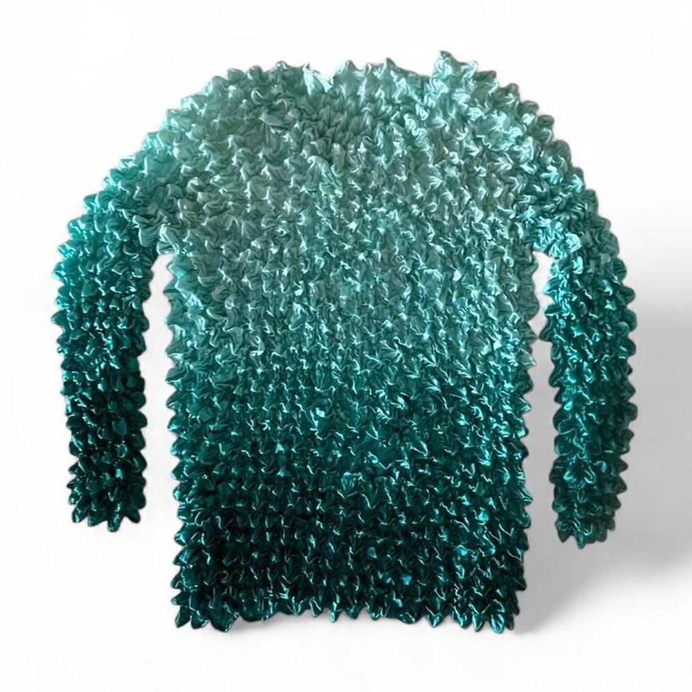 Y2K Bubble Top in Turquoise Ombré - One Size
